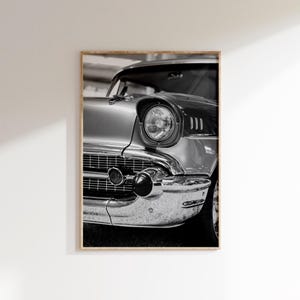 Chevovlet Bel Air Druck, amerikanischer Vintage Auto Plakat, Automobilkunst (Digitaler Download