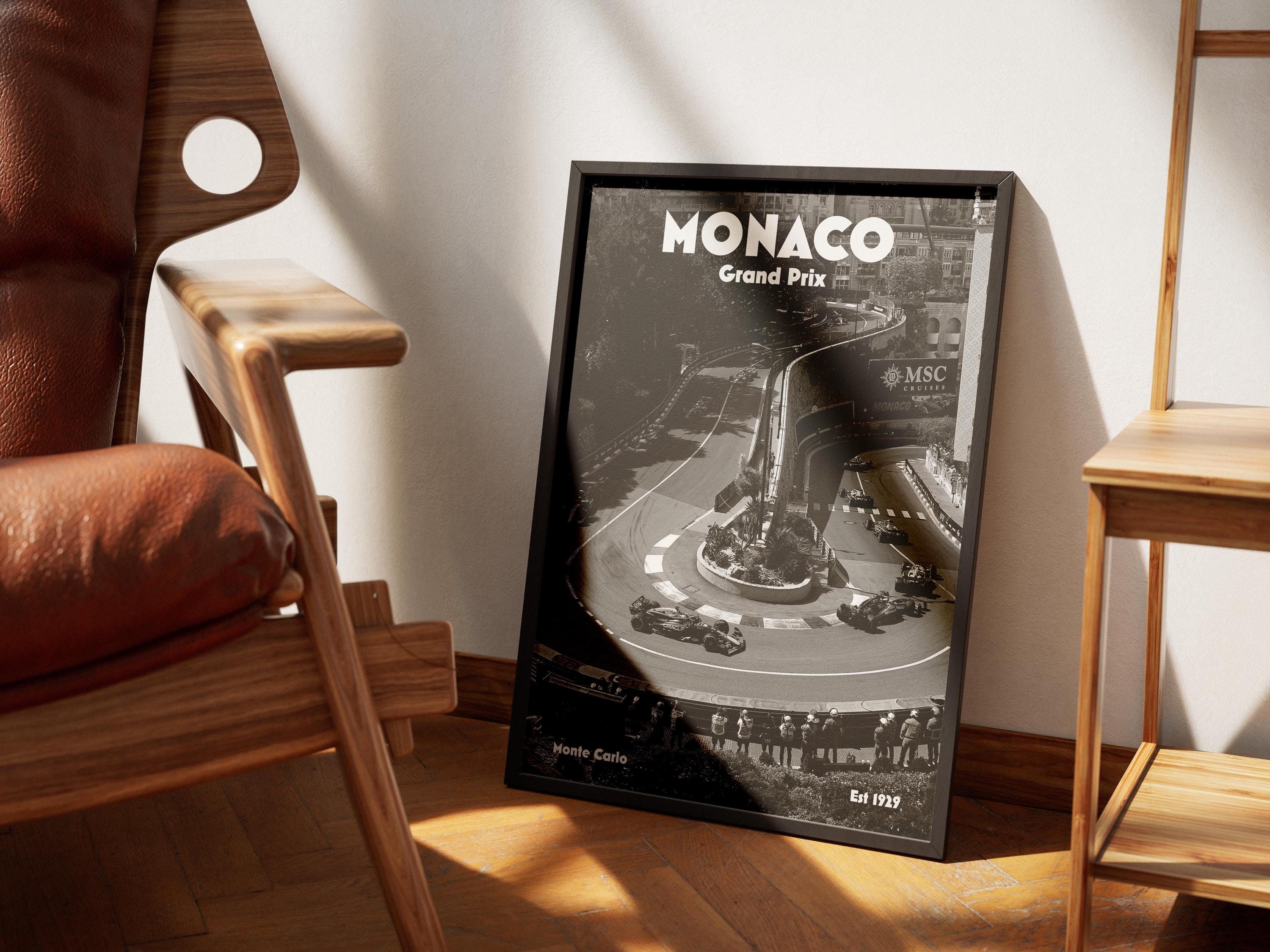 F1 Monaco Poster, Monaco GP Wall Arts, Hairpin Turn Racetrack Art