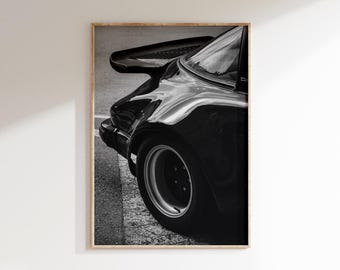 Classic Prsch Poster, Prsch Spoiler Photo, Vintage Sport Car Wall Art (Digital Download)
