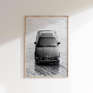 Black and White BMW M5 Car Print, Iconic Bmw Wall Art, Retro Automotive Photography
