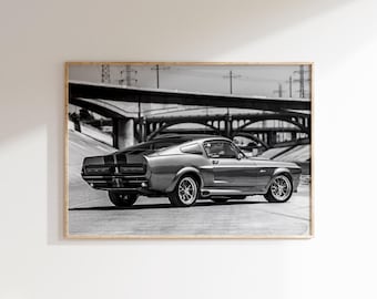 Shelby Mustang Print, Gt 500 Eleanor Poster, American Muscle Car Wall Art (Digital Download)