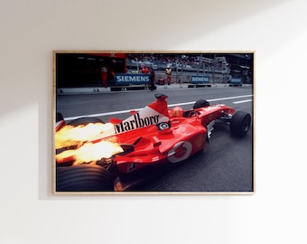 Vintage Ferrari Formelle Racing Poster: Retro F1 Wandkunst (Digitaler Download)