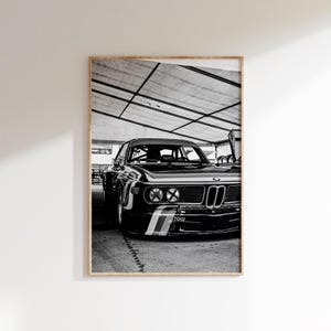 Póster de BMW M3, impresión de coche de carreras de BMW, descarga instantánea, póster de coche antiguo en blanco y negro, arte de pared de coche, impresión de coche clásico, póster de coche antiguo, foto de BMW