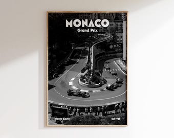 F1 Monaco Poster, Monaco GP Wall Arts, Hairpin Turn Racetrack Art