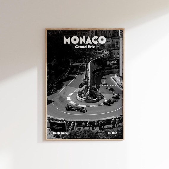 F1 Monaco Poster, Monaco GP Wall Arts, Hairpin Turn Racetrack Art