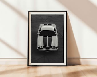 Vintage Camaro Poster: American Muscle Car Art Print (Digital Download)