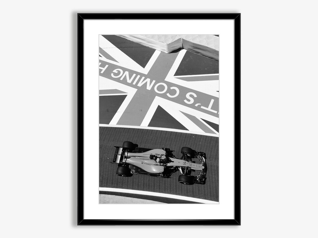 Formel 1 England Grand Prix Poster F1 Print Auto Poster schwarz Und formel-1-england-grand-prix-poster-f1-print-auto-poster-schwarz-und