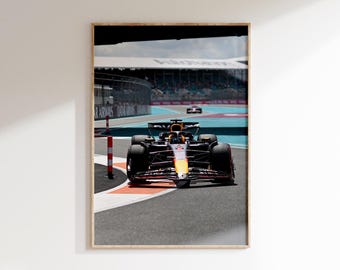 Verstappen F1 Poster, Formula Racing Print, F1 Wall Art, Miami Gp Racetrack
