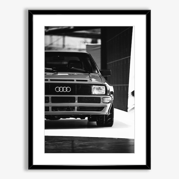 Vintage Audi Poster,Audi S1 Print Sofort-Download, schwarz und weiß-Auto Poster, klassische Sportwagen Print, altes Auto, Auto-Fotografie, Auto-Wand-Dekor