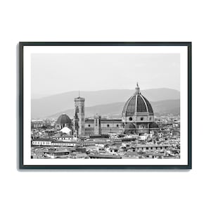 Florence Cathedral Print: Black and White Photography, Italy Wall Art (Digital Download)