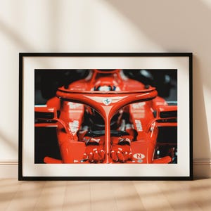 Close Up Formula 1 Ferrari Race Car Print Digital Download,F1 Ferrari Poster,Formula 1 Wall Art,F1 Fans Gift,Motorsports,Sports Wall Art