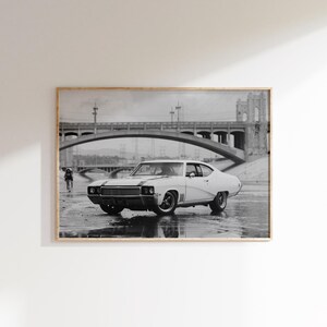 Vintage Buick Poster: Black and White Muscle Car Photography (Digital Download