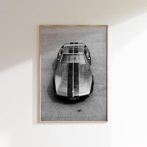 Classic Chevrolet Corvette Poster Print Digital Download,Vintage Sport Car Poster,Black and White Retro Car Print,Vintage Corvette C3 Photo