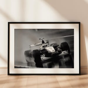 Mika Hakkinen F1 Mclrn Mrcds Photo Poster: Retro Racing Art (Digital Download)