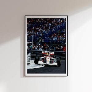 Ayrton Senna Monaco GP Poster: Vintage F1 Racing Art (Digital Download)