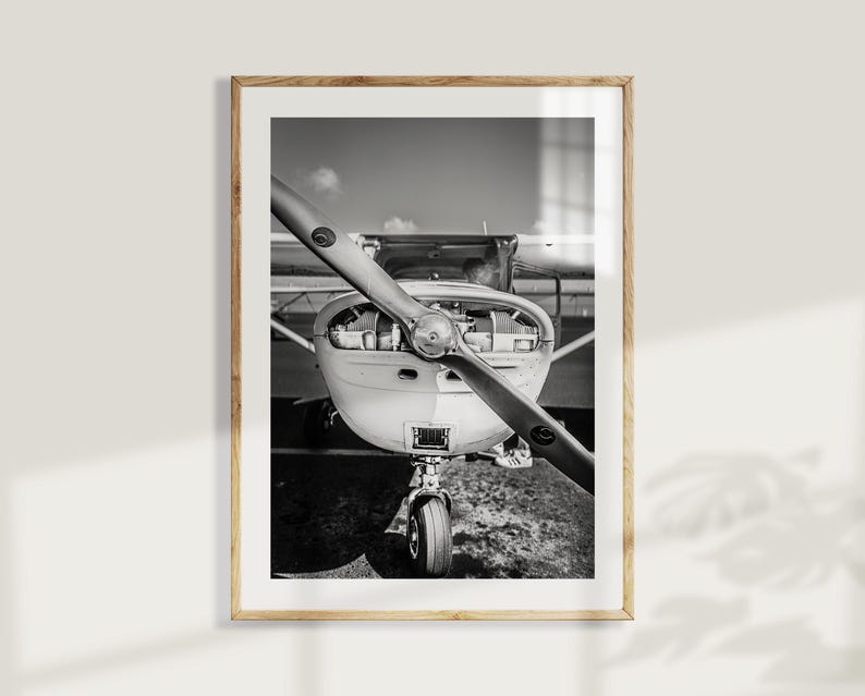 Airplane Propeller Print Digital Download,aircraft Wall Art,close up