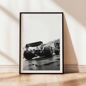 Formule 1 Ferrari print digitale download, poster formule 1, formule 1 muurkunst, poster F1 raceauto, zwart-wit print F1, motorsport print