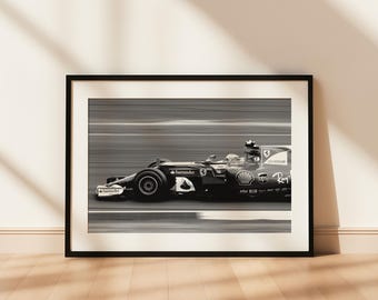Formula 1 Ferrari Poster Digital Download,Ferrari F1 Print,F1 Race Car,Formula 1 Gift,Car Wall Art,Black and White Car Art,Instant Download