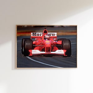 Michael Schumacher Ferrari F1 Poster: Racetrack Formula 1 Print (Digital Download)