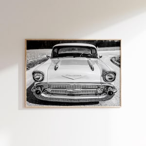 Printable Photo of Chevrolet Bel Air,Digital Download,Classic Car Art,Vintage Car Poster,Antique Car,Old Car,Printable Wall Art,Black White