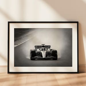 Nico Rosberg F1 Poster: Black and White Racing Car Art, Mrcds Team (Digital Download)