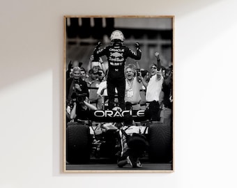 Verstappen Poster, F1 Wall Art, F1 Driver Print, Modern Racing Decor (Digital Download)