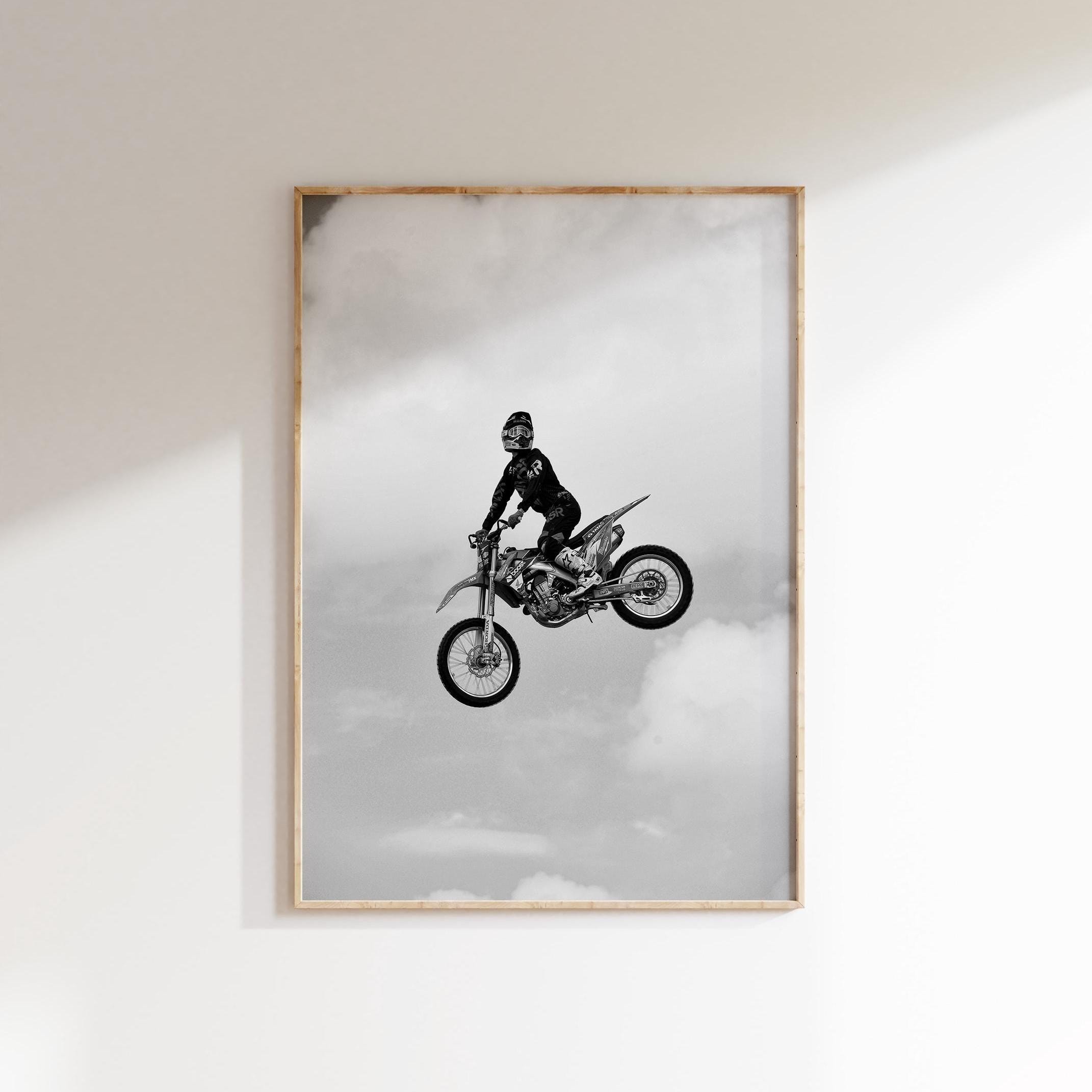 Freestyle Motocross Poster,Digital Download,Dirty Bike Jumping,Motorcycle Show Print,Dirty Bike Rider Show,Motocross Wall Art,Motorbike Art