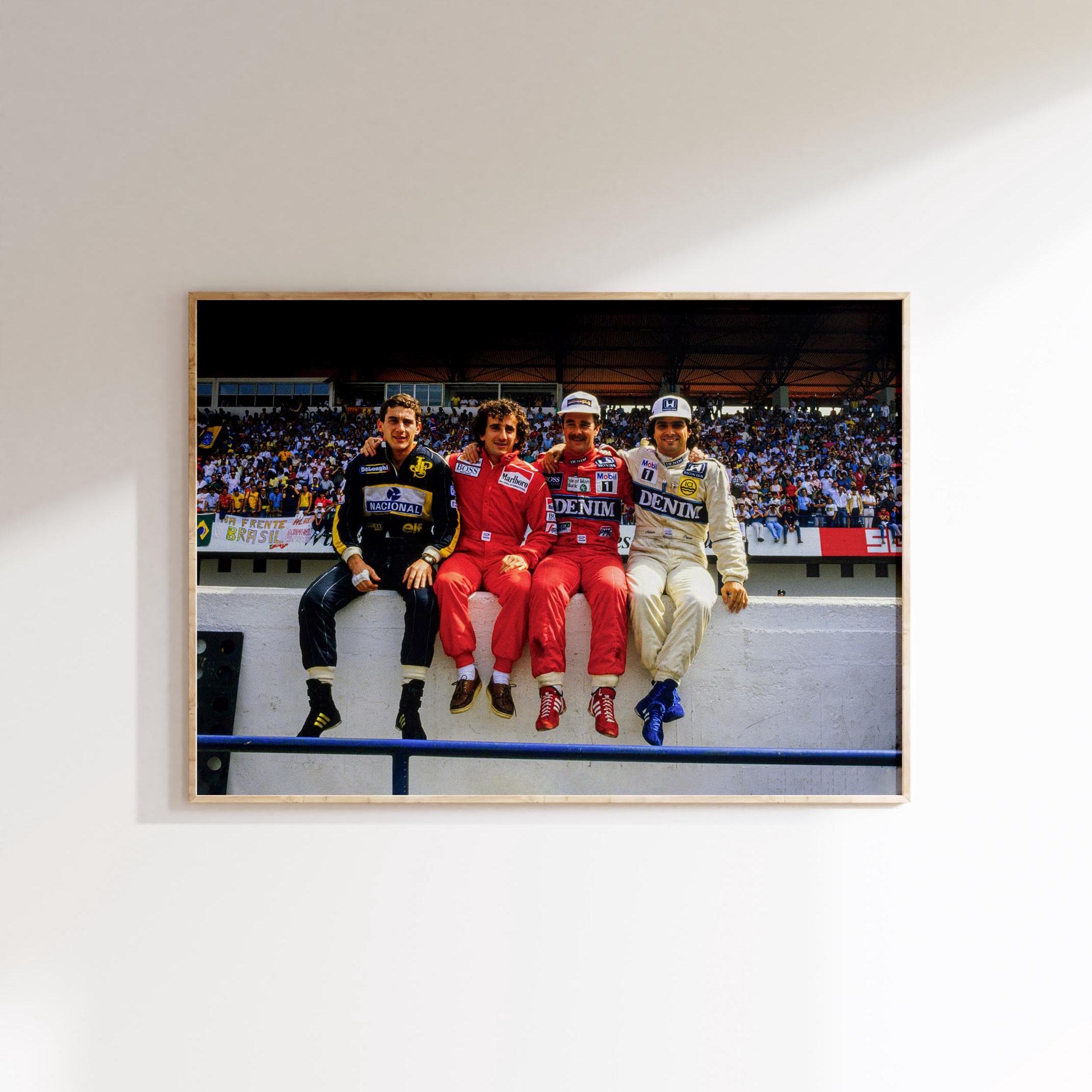 F1レジェンドドライバープリント、セナ、プロスト、マンセル