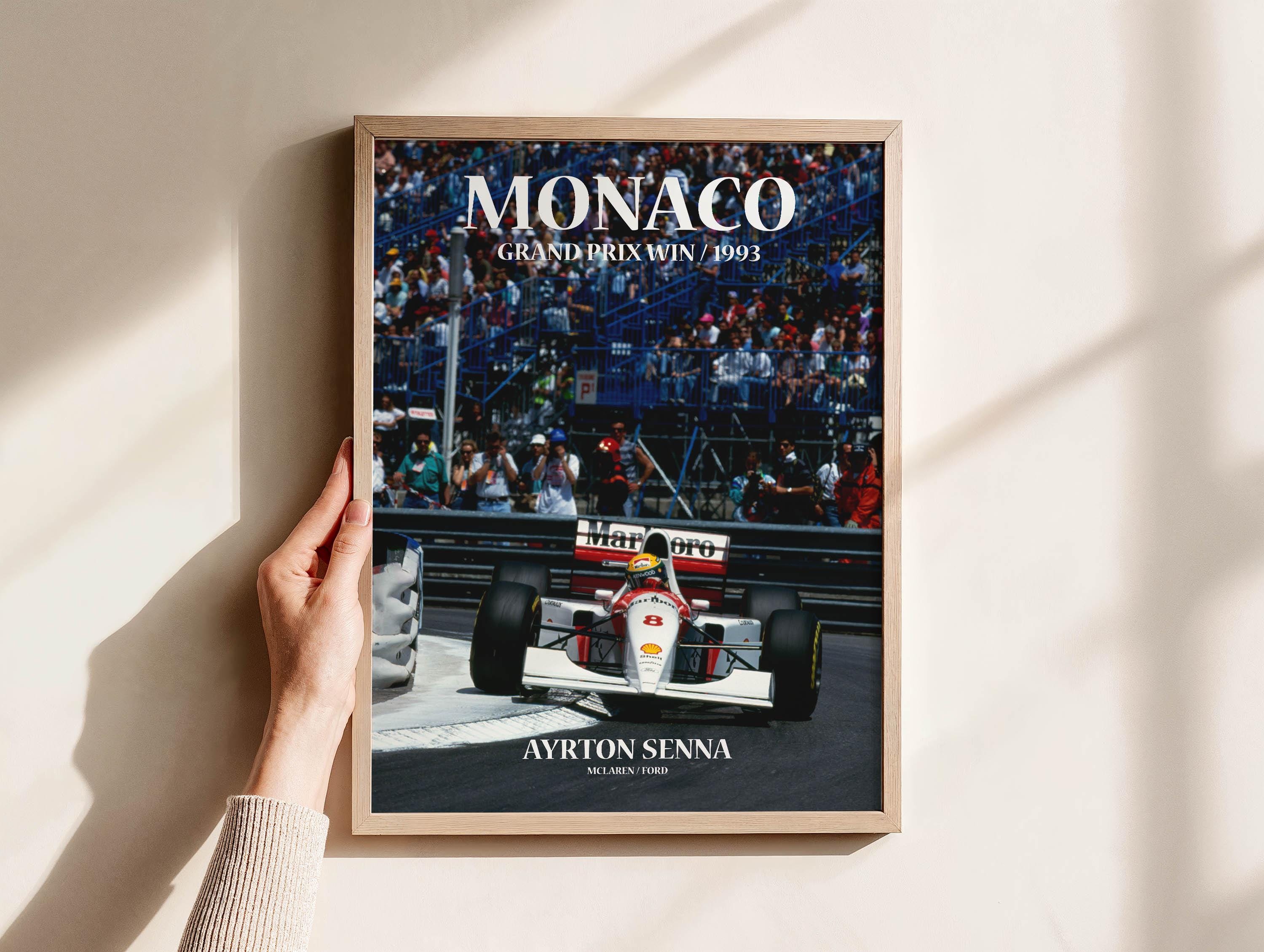 アイルトン・セナ モナコGPポスター、F1モナコ ウォールアート