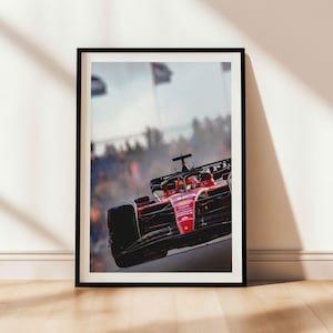 Leclerc Ferrari F1 Poster, Formula 1 Racing Car Print, Boys Room Decor (Digital Download)