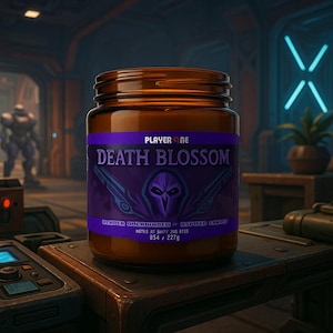 Death Blossom - Reaper Overwatch 2 Inspired 8oz Hand Poured Soy Wax Video Game Candle Gamer Gift