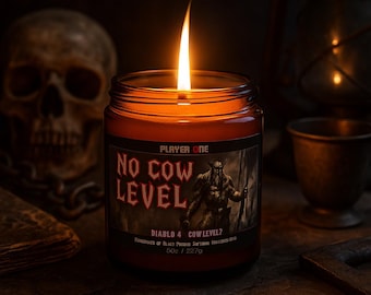 Diablo 4 Cow Level Candle: Smoked Tonka, Clove, and Cedar Scent