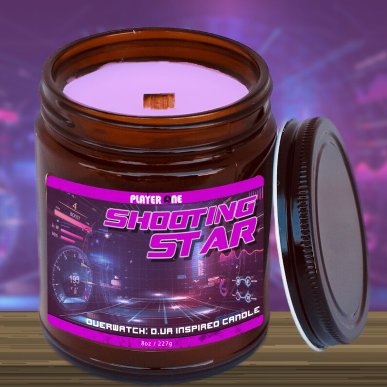 Shooting Star Overwatch 2 D.VA Inspired 8oz Hand Poured Soy Wax Video Game Candle Gamer Gift Etsy