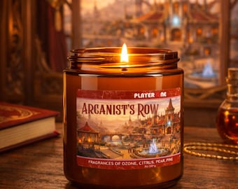Arcanist's Row | WoW Midnight Candle | Hand-Poured Soy | Blood Elf Warcraft Gift