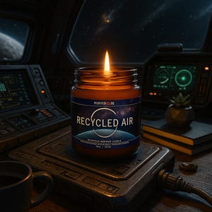 Recycled Air - Starfield Bethesda Inspired 8oz Hand Poured Soy Wax Video Game Candle Gift For Gamer