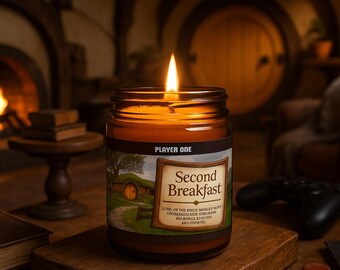 Second Breakfast Soy Candle: Lord of the Rings Gamer Gift