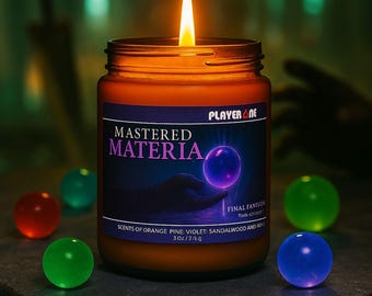 Final Fantasy VII Candle: Citrus Sandalwood Soy Wax Gamer Gift