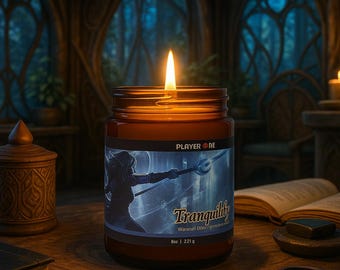 Tranquility Soy Candle: World of Warcraft Druid Inspired Gamer Gift