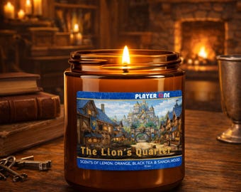The Lions Quarter | WoW Midnight Candle | Hand-Poured Soy | Warcraft Alliance Gift