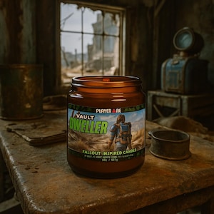 Fallout Soy Wax Candle: Vault Dweller Inspired, Video Game Fan Gift