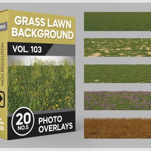 20 fondos de césped, césped, cobertura vegetal, hierba, paisaje, plantas, recortes, álbumes de recortes, superposiciones PNG, descargas digitales