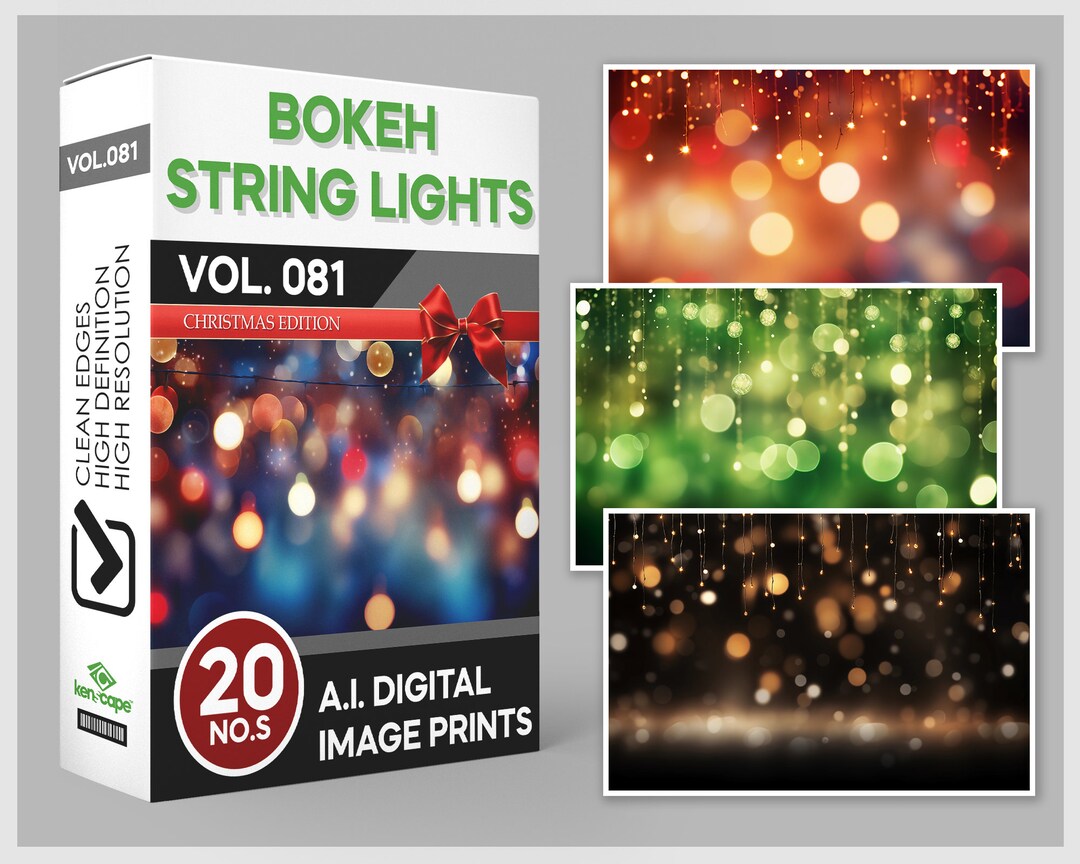 Bokeh String Light Overlays, Christmas Overlays, Fairy Light Photoshop ...