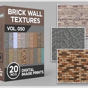 20 Seamless Brick Wall Textures, brick digital paper, brick scrapbook paper, photography, backgrounds, wallpaper