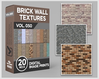 20 Seamless Brick Wall Textures, brick digital paper, brick scrapbook paper, photography, backgrounds, wallpaper