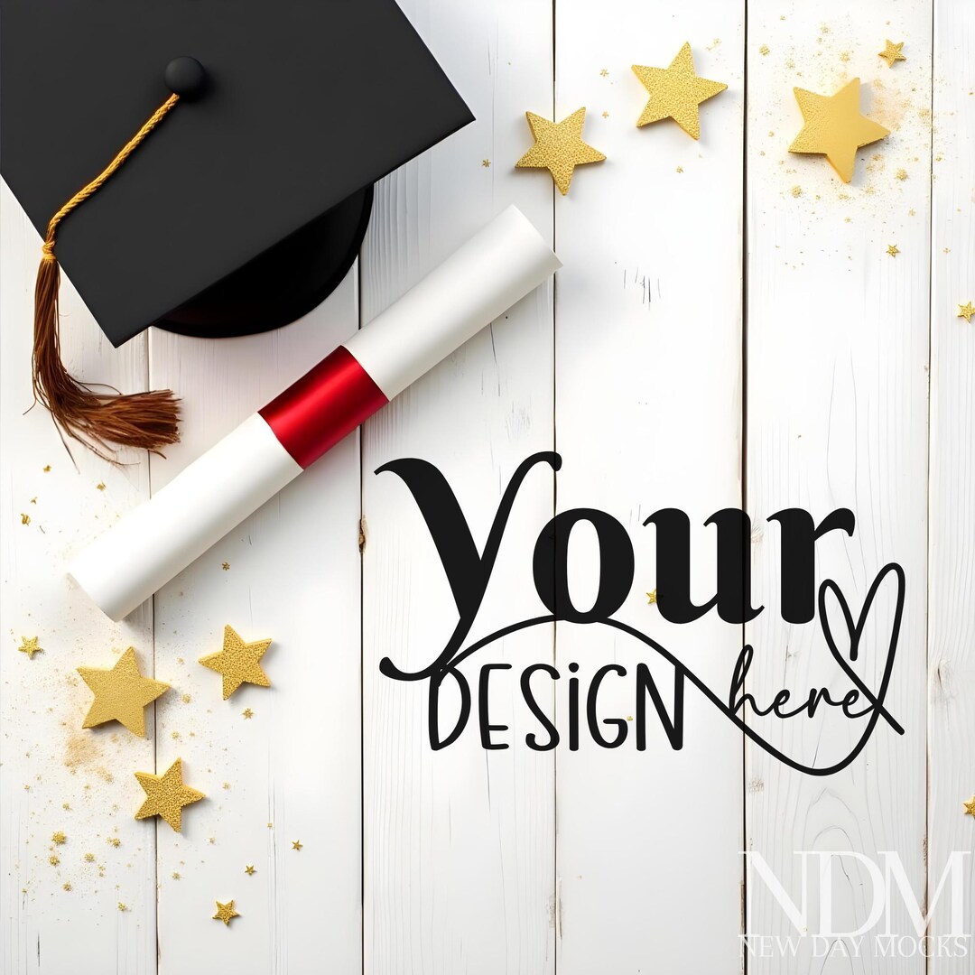 Graduation Flatlay Background Grad Product Background Mockup Flat Lay ...