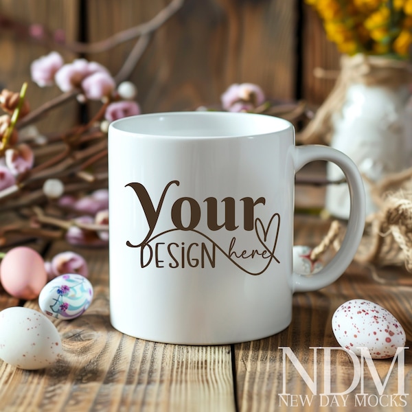 White Coffee Mug Mock Up  Easter Mug mockup Easter cup Mock up Easter mock Canva Mock up Digital mock up Easter eggs