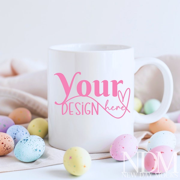 White Coffee Mug Mock Up  Easter Mug mockup Easter cup Mock up Easter mock Canva Mock up Digital mock up Easter eggs