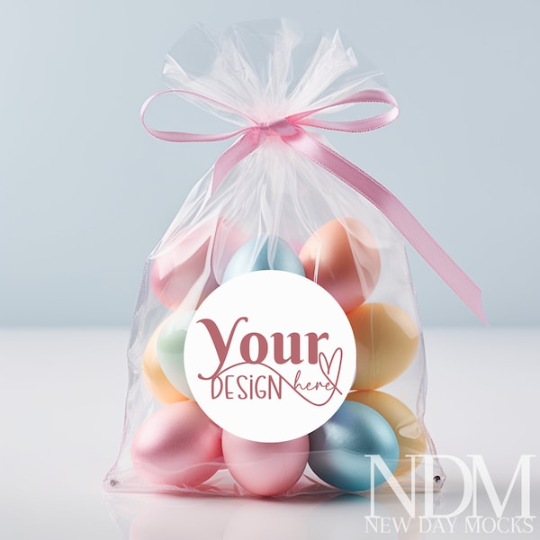 Round Tag Mockup White Sticker Label Mockup Cookie Mockup Favor Mockup Easter Mockup Photo Mock up Cookie Candy Mockup Bunnies easter Mockup