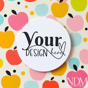 Round Tag Mockup White Sticker Label Mockup Cookie Mockup Favor Mockup valentines Mockup Photo Mock up Cookie Candy Mockup Sticker Mockup
