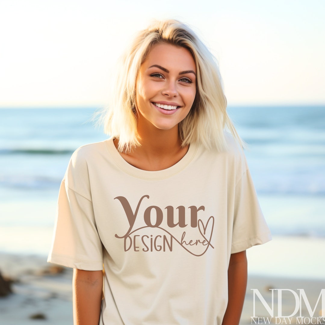 Comfort Colors 1717 Ivory Tshirt Mockup Etsy